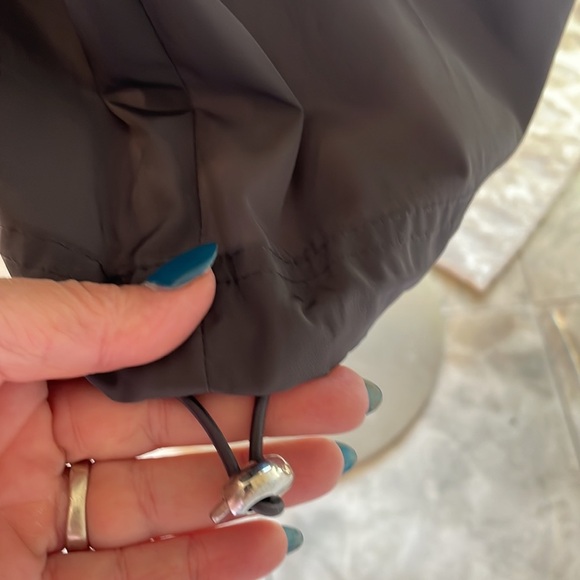 BETSY JOHNSON hooded option cinched waist trench rain coat zipped snap front SM - Picture 12 of 16